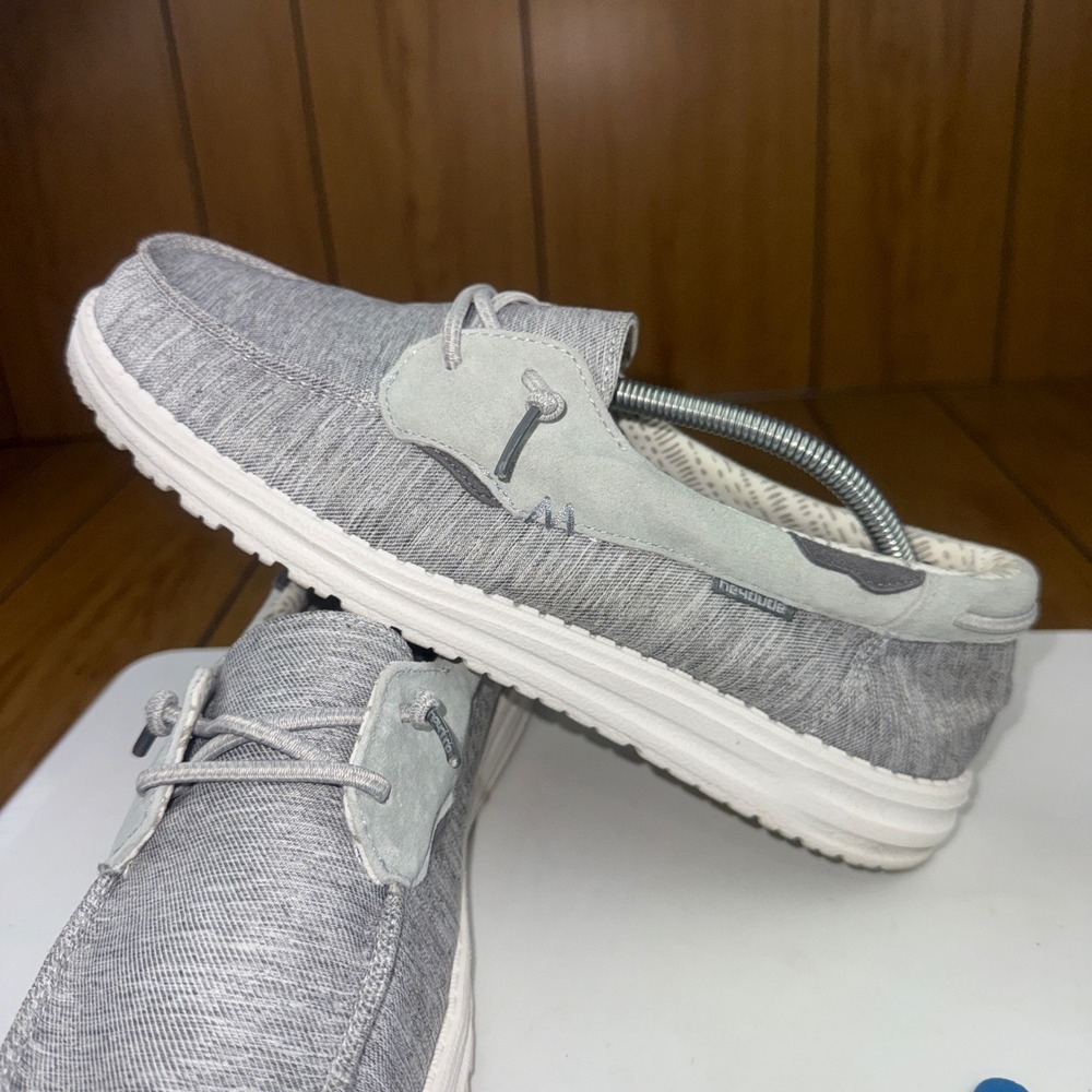 Hey Dude Laila‎ Chambray Ice Grey Slip On Loafers Womens 9 121963160